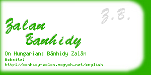 zalan banhidy business card